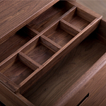 Прикроватный столик деревянный с 2-мя ящиками Moon Walnut Furniture варинант исполнения - 1 | Loft Concept в Нижнем Новгороде