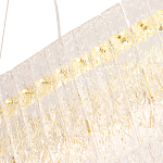 Люстра подвесная овальная с рельефными стеклянными панелями и золотым металлическим каркасом Textured Glass Chandelier варинант исполнения - 3 | Loft Concept в Нижнем Новгороде