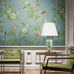 Настольная лампа голубая с изображением птиц Slip Away варинант исполнения - 5 | Loft Concept в Нижнем Новгороде