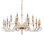 Люстра с 18-ю лампочками и изогнутыми прозрачными элементами из стекла Twisted Glass Candles Chandelier варинант исполнения - 1 | Loft Concept в Нижнем Новгороде