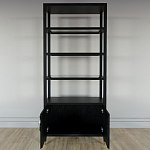 Стеллаж со стеклянными полками Elsa Dreams Black варинант исполнения - 3 | Loft Concept в Нижнем Новгороде