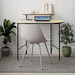 Стол письменный овальной формы с полкой LOUB WORKING TABLE BLACK OAK варинант исполнения - 2 | Loft Concept в Нижнем Новгороде