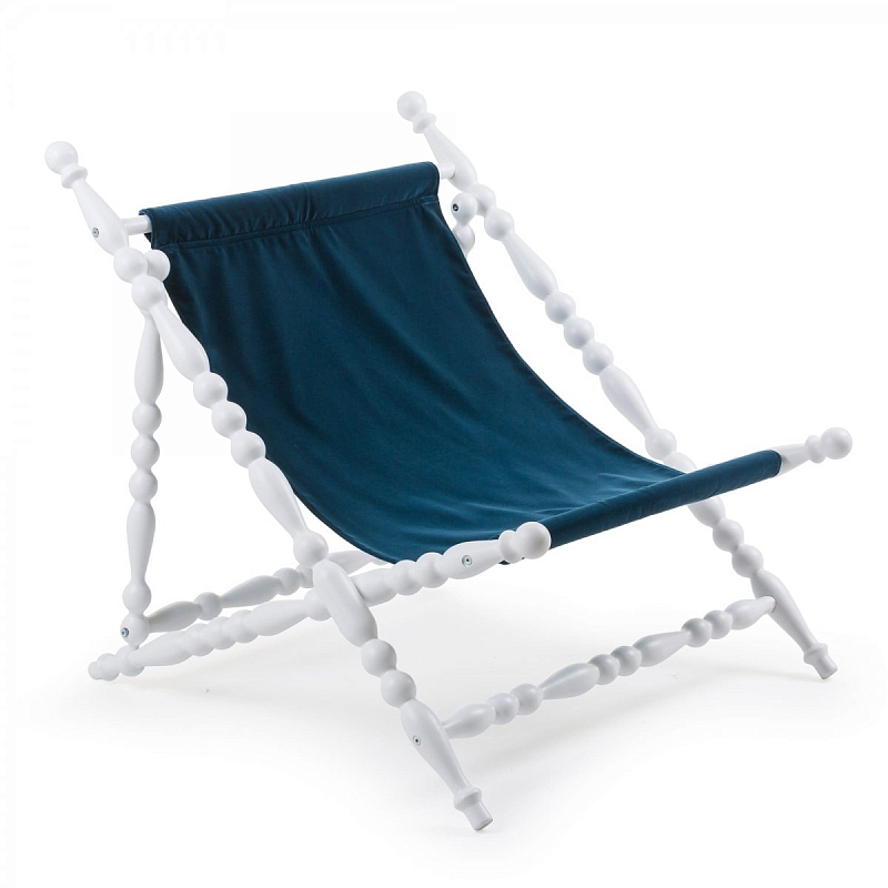 Стул Seletti Heritage Foldable Deckchair Blue white Белый Синий в Нижнем Новгороде | Loft Concept 