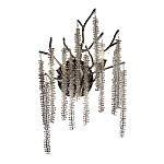 Бра на ветвистым серебрянном каркасе со стеклянными подвесами Raceme варинант исполнения - 1 | Loft Concept в Нижнем Новгороде