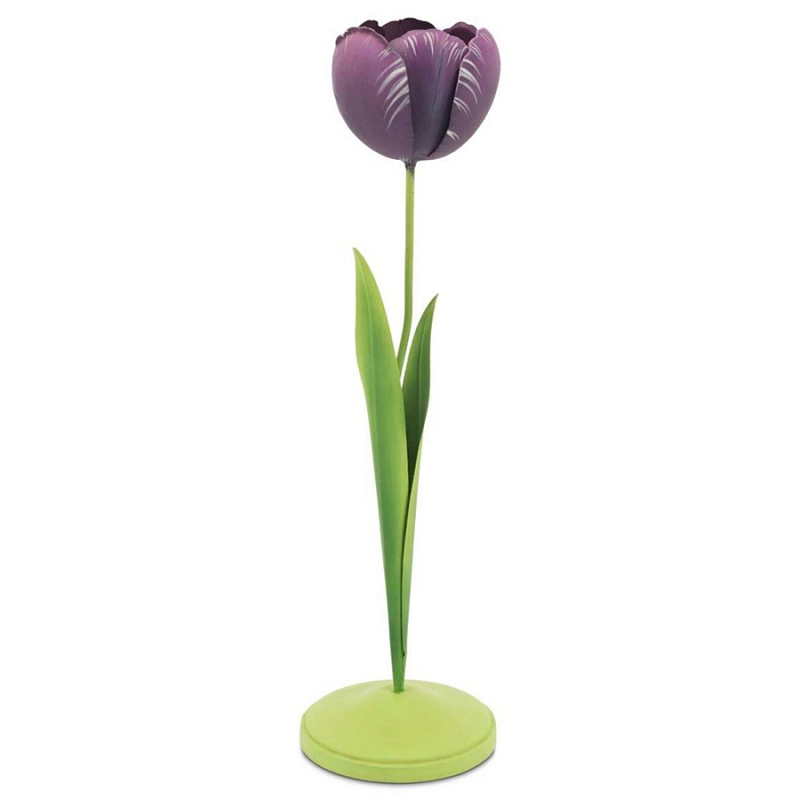 Подсвечник Candleholder Tulip Rem Violet Зеленый Фиолетовый в Нижнем Новгороде | Loft Concept 