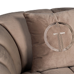 Дизайнерское кресло мягкое из серого велюра Serenity варинант исполнения - 2 | Loft Concept в Нижнем Новгороде