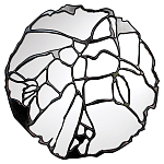 Зеркало кругле в декоративной раме чёрного цвета Black Ratio варинант исполнения - 1 | Loft Concept в Нижнем Новгороде