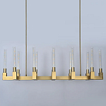 Люстра CANELLE Linear Chandelier 12 Modern Brass варинант исполнения - 2 | Loft Concept в Нижнем Новгороде