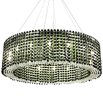 Круглая люстра с хрустальными подвесками хром Crystal Art Chrome Green Chandelier 16 варинант исполнения - 1 | Loft Concept в Нижнем Новгороде