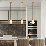 Подвесной светильник светодиодный с цилиндрическим плафоном Stone Helios варинант исполнения - 6 | Loft Concept в Нижнем Новгороде