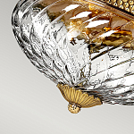 Потолочный светильник цвета латунь с прозрачным рифленым плафоном в форме чаши Hinkley варинант исполнения - 3 | Loft Concept в Нижнем Новгороде