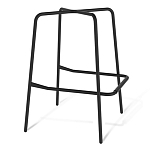 Барный стул со спинкой и подлокотниками на 4-х металлических ножках Douglas Rhombus Черный Велюр варинант исполнения - 5 | Loft Concept в Нижнем Новгороде