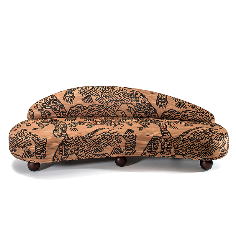 Дизайнерский Диван Wakonda Оранжевый Коричневый в Нижнем Новгороде | Loft Concept 