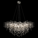 Люстра подвесная с прозрачными стеклянными подвесками в форме капель Диаметр 100 см Droplet Chandelier варинант исполнения - 13 | Loft Concept в Нижнем Новгороде