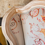 Кресло из массива бука серое с растительным орнаментом Raffael Floral Grey Armchair варинант исполнения - 6 | Loft Concept в Нижнем Новгороде