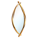 Зеркало овальное в деревянной золотистой раме Oval Gold Lines варинант исполнения - 1 | Loft Concept в Нижнем Новгороде