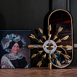 Часы настенные золотые из металла с декором в виде стрел Current Time варинант исполнения - 3 | Loft Concept в Нижнем Новгороде