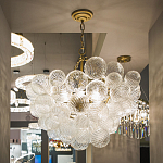 Люстра подвесная с рифлёными стеклянными шарами в форме воздушного облака Berries Chandelier варинант исполнения - 4 | Loft Concept в Нижнем Новгороде