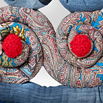 Кукла из одежды и павлопосадских платков Rusalka Blue Jeans варинант исполнения - 3 | Loft Concept в Нижнем Новгороде