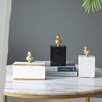 Мраморная шкатулка с бюстом из металла KELLY WEARSTLER варинант исполнения - 9 | Loft Concept в Нижнем Новгороде