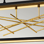 Люстра прямоугольная черного цвета с декором в виде ветвей в золотой отделке Hinkley варинант исполнения - 6 | Loft Concept в Нижнем Новгороде