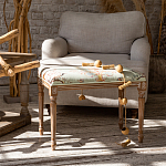 Банкетка из массива бука светло-зеленая с растительным орнаментом Raffael Angel Floral Banquette варинант исполнения - 6 | Loft Concept в Нижнем Новгороде