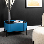 Тумба прикроватная чёрно-голубая с  ящиком Blue Cabinet варинант исполнения - 5 | Loft Concept в Нижнем Новгороде