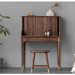 Туалетный стол деревянный с ящиком и зеркалом Moon Walnut Furniture варинант исполнения - 3 | Loft Concept в Нижнем Новгороде