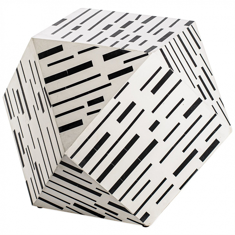 Табурет Black&white Indian Bone Inlay stool Черно-белый в Нижнем Новгороде | Loft Concept 