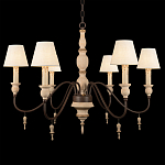 Люстра на металлическом основании с 6-ю белыми тканевыми абажурами Terrain варинант исполнения - 6 | Loft Concept в Нижнем Новгороде