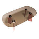 Обеденный стол со стеклянной столешницей и розовыми ножками с тканевой обивкой Wrigley варинант исполнения - 1 | Loft Concept в Нижнем Новгороде