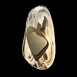 Бра овальное из стекла с золотым элементом Flow Texture  варинант исполнения - 7 | Loft Concept в Нижнем Новгороде