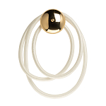 Бра с круглым золотистым основанием и белыми изогнутыми световыми линиями Luke Lampco Tracer Lamp варинант исполнения - 1 | Loft Concept в Нижнем Новгороде