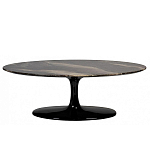 Стол журнальный овальный с столешницей из искусственного мрамора Alonso Gloss варинант исполнения - 1 | Loft Concept в Нижнем Новгороде