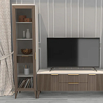 Витрина левая 1-дверная с ящиком и 5-ю белыми полками Harper Line варинант исполнения - 1 | Loft Concept в Нижнем Новгороде