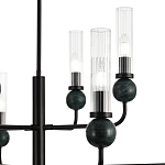 Люстра с 8-ю плафонами в форме стеклянных трубок и мраморных декоративных элементов Montreal варинант исполнения - 5 | Loft Concept в Нижнем Новгороде