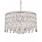 Люстра круглая с хрустальными подвесками на серебряном каркасе Roul Crystal Light варинант исполнения - 5 | Loft Concept в Нижнем Новгороде