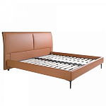 Кровать двуспальная коричневая из экокожи Modern Look варинант исполнения - 2 | Loft Concept в Нижнем Новгороде