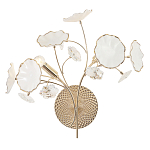 Бра с белыми лепестками из керамики и прозрачными хрустальными цветками Wintery flovers варинант исполнения - 1 | Loft Concept в Нижнем Новгороде