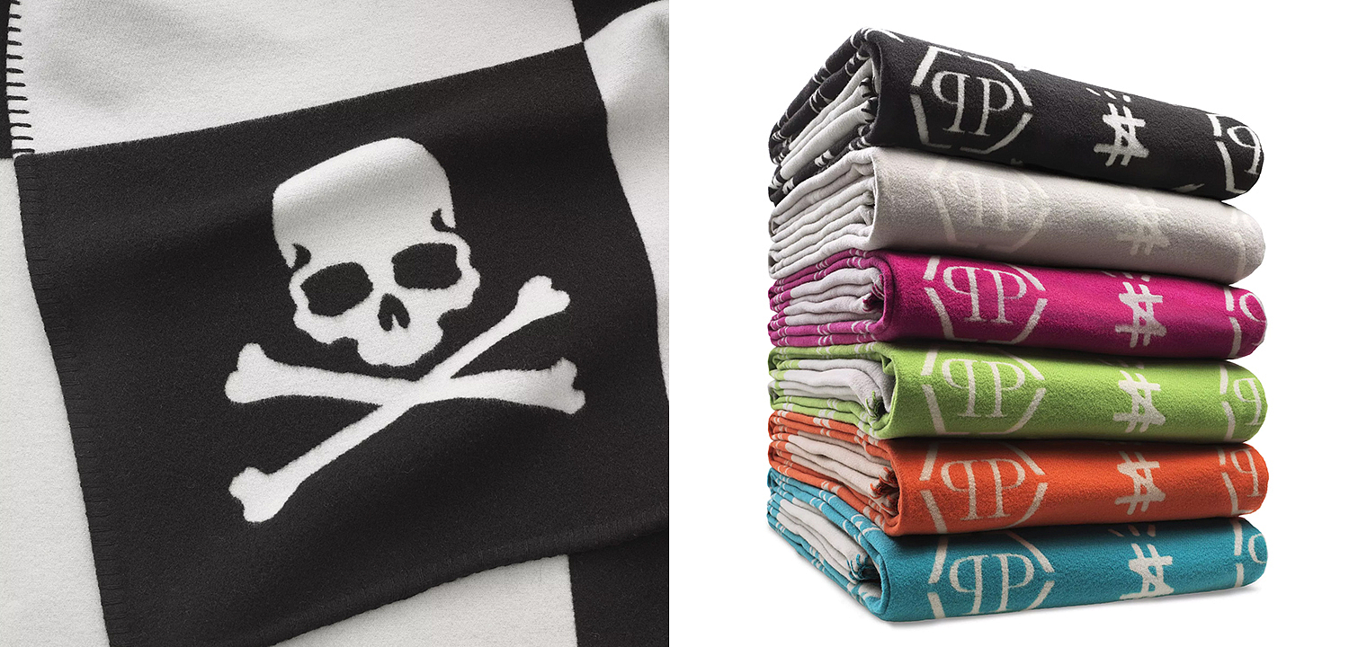 Плед Philipp Plein Plaid Cashmere Skull Плед Philipp Plein Plaid Cashmere Skull - Loft-Concept в Нижнем Новгороде
