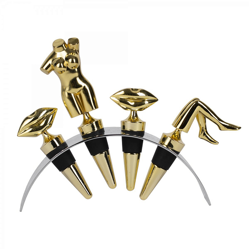 Набор пробок для бутылок ACOLYTE WINE STOPPER Латунь в Нижнем Новгороде | Loft Concept 