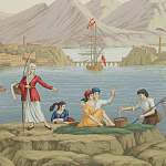 Обои ручная роспись Views of Italy Olive варинант исполнения - 2 | Loft Concept в Нижнем Новгороде