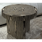Столик журнальный круглый с полосатым узором Zebroids варинант исполнения - 4 | Loft Concept в Нижнем Новгороде