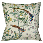 Подушка декоративная с изображением птицы в саду Beige Chinoiserie Birds in the Garden Cushion варинант исполнения - 1 | Loft Concept в Нижнем Новгороде