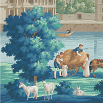 Обои ручная роспись Monuments of Paris Jacquemart on scenic paper варинант исполнения - 2 | Loft Concept в Нижнем Новгороде