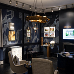 Обои ручная роспись в стиле Арт-деко Symphony Colourway SC-104 on Kyanite silk dupion варинант исполнения - 2 | Loft Concept в Нижнем Новгороде