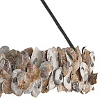 Люстра круглая с абажуром из устричных раковин Sea Ravens варинант исполнения - 1 | Loft Concept в Нижнем Новгороде