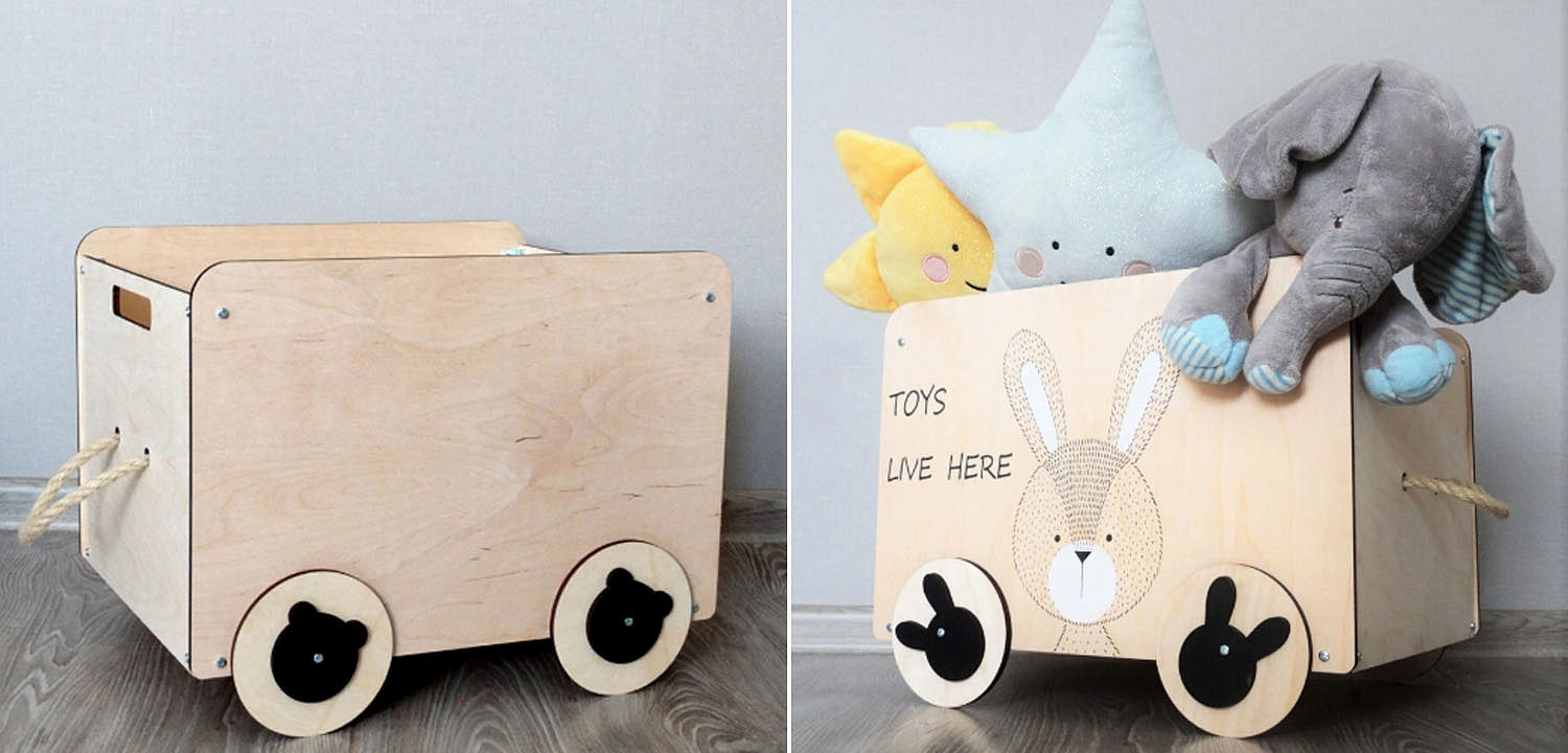 Ящик Wooden Box Bunny Ящик Wooden Box Bunny - Loft-Concept в Нижнем Новгороде