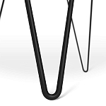 Стол журнальный c круглой столешницей из стекла серого цвета Gray and Gold Marble варинант исполнения - 6 | Loft Concept в Нижнем Новгороде