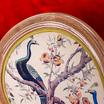 Полукресло из массива бука бежевое с изображением птиц и цветов Beige Green Chinoiserie Garden Chair варинант исполнения - 4 | Loft Concept в Нижнем Новгороде